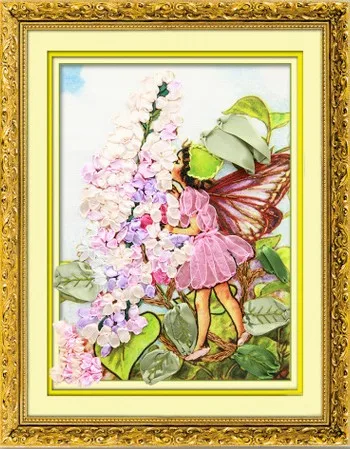 3D flower fairy Ribbon embroidery kit cartoon girl angel stain set handcraft kit DIY handmade needlework art home decor plus
3D flower fairy Ribbon embroidery kit cartoon girl angel stain set handcraft kit DIY handmade needlework art home decor plus