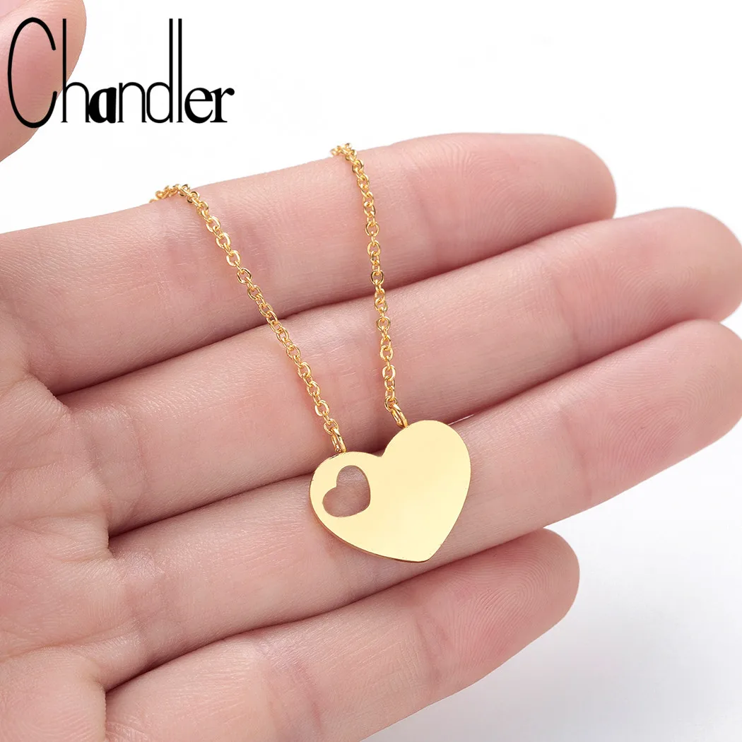 Chandler 316L Stainless Steel Love Heart Necklace For Women Creative Double Love Pendant Clavickle Chain Collars Wholesale
Chandler 316L Stainless Steel Love Heart Necklace For Women Creative Double Love Pendant Clavickle Chain Collars Wholesale