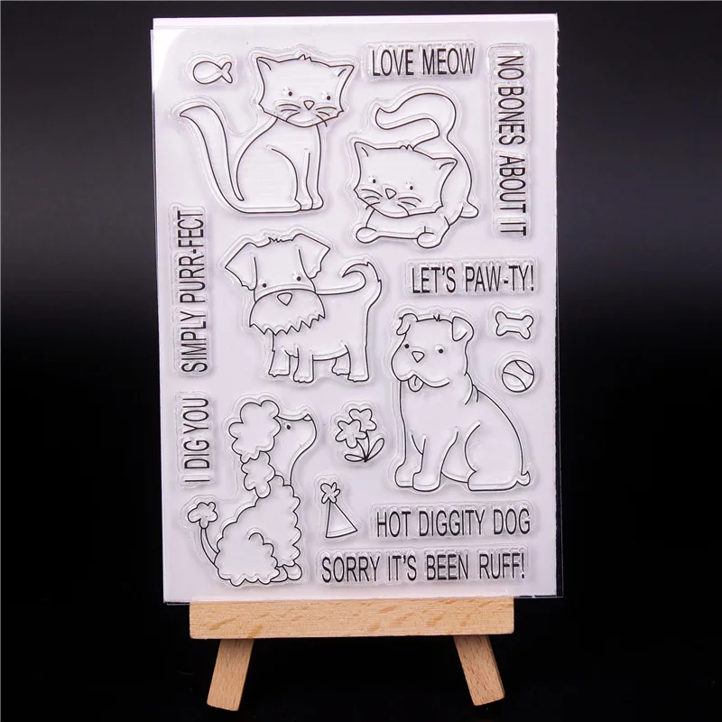 Transparent Silicone Clear Rubber Stamp Sheet Cling Scrapbooking DIY Cute Pattern Photo Album Paper Card Decor Cat dog Stamp
Transparent Silicone Clear Rubber Stamp Sheet Cling Scrapbooking DIY Cute Pattern Photo Album Paper Card Decor Cat dog Stamp