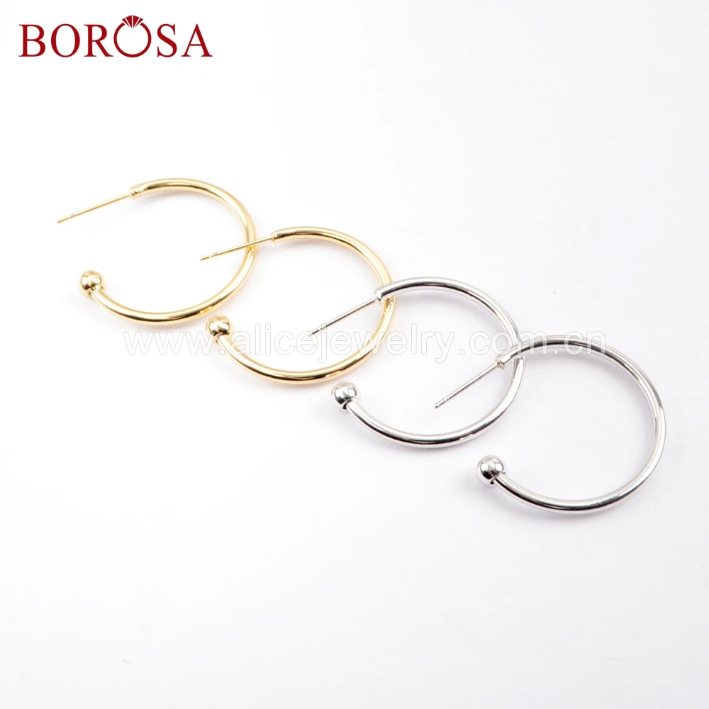 BOROSA 25 пар, Новое поступление, позолоченные/посеребренные открытые круглые металлические украшения из латуни, изготовление сережек в форме капли, PJ239
BOROSA 25 пар, Новое поступление, позолоченные/посеребренные открытые круглые металлические украшения из латуни, изготовление сережек в форме капли, PJ239