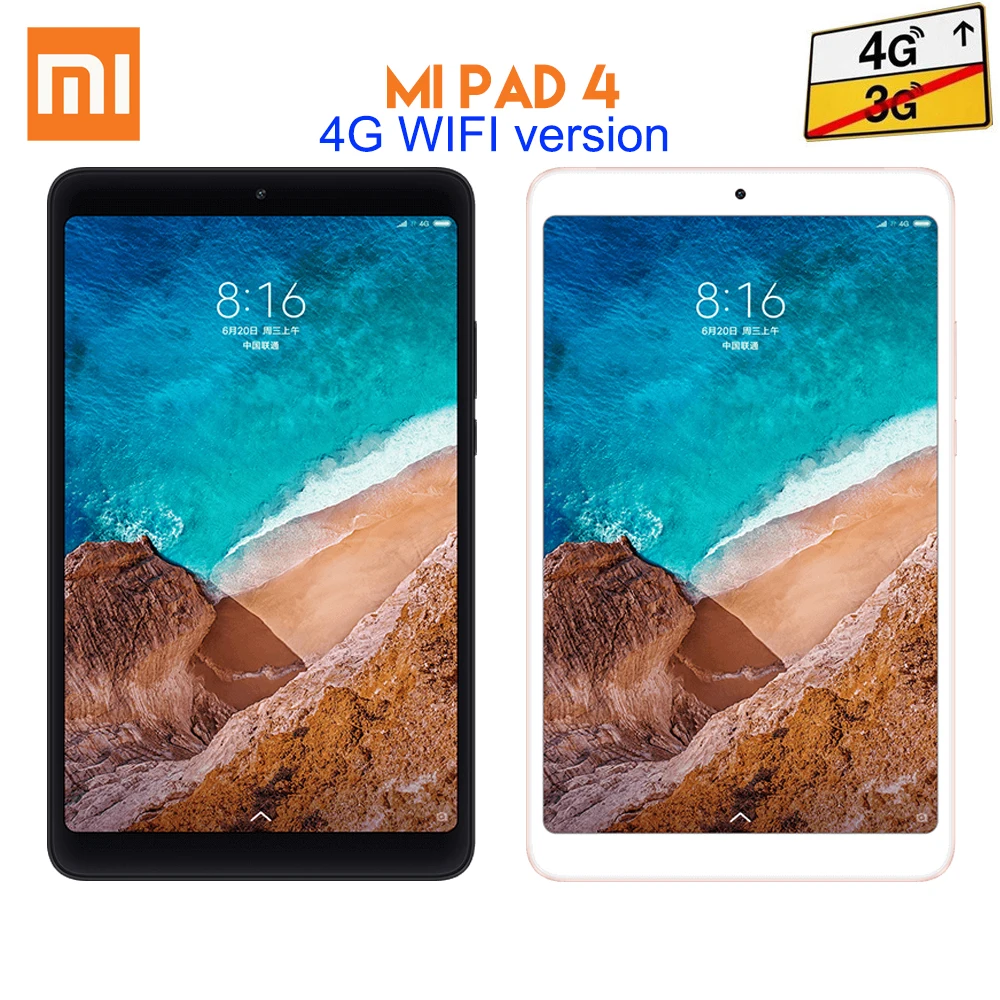 Оригинальный планшет Xiaomi mi Pad 4 Гб ОЗУ 64 ПЗУ Восьмиядерный процессор Qualcomm Snapdragon 660 8