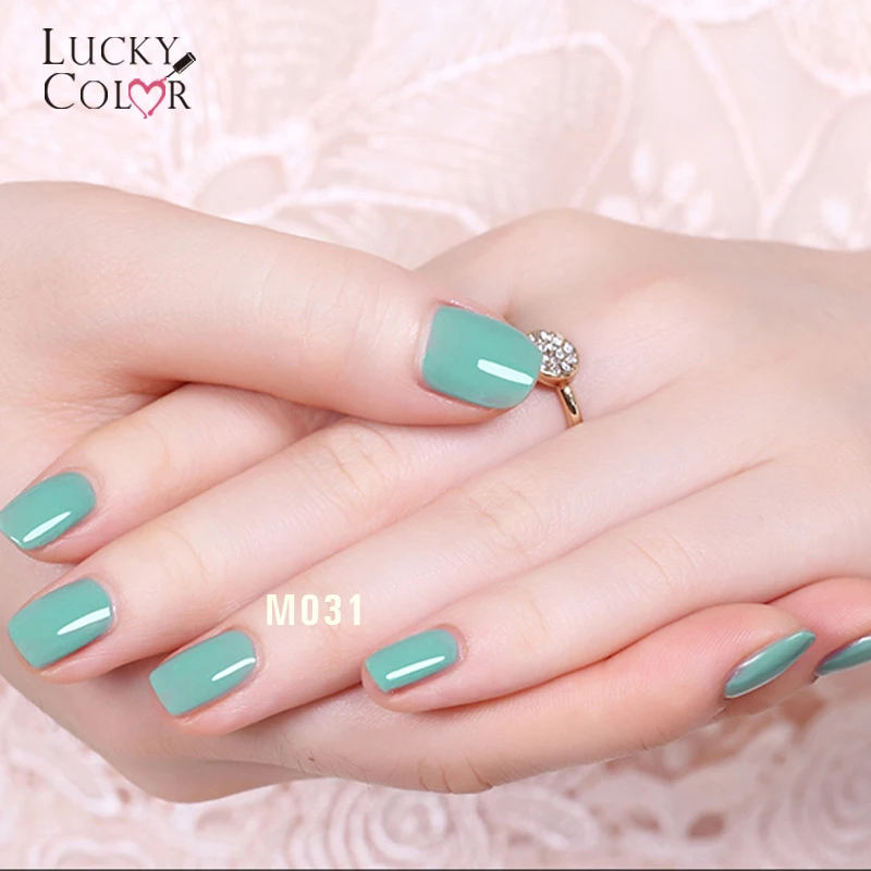 blue green nail polish