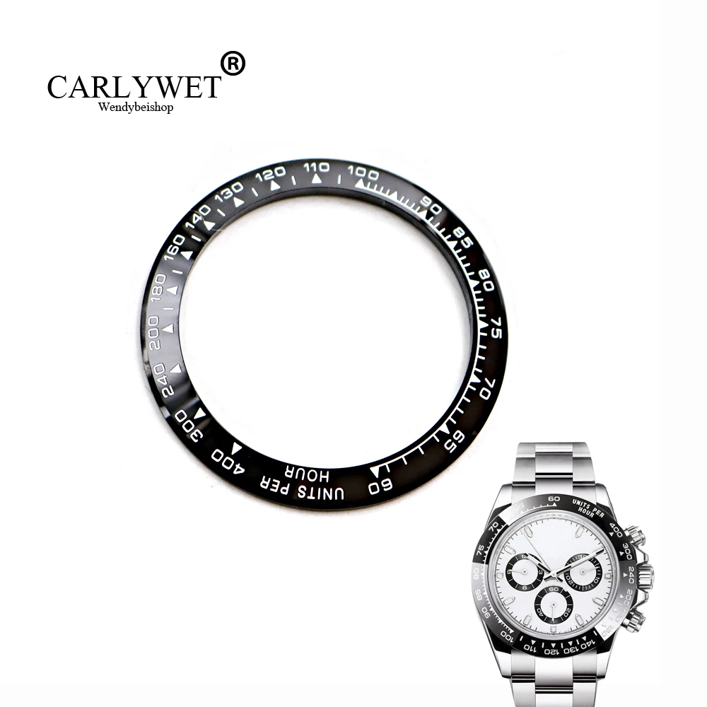 CARLYWET Wholesale High Quality Ceramic Black with White Writing Watch Bezel for Daytona 116500 - 116520
CARLYWET Wholesale High Quality Ceramic Black with White Writing Watch Bezel for Daytona 116500 - 116520