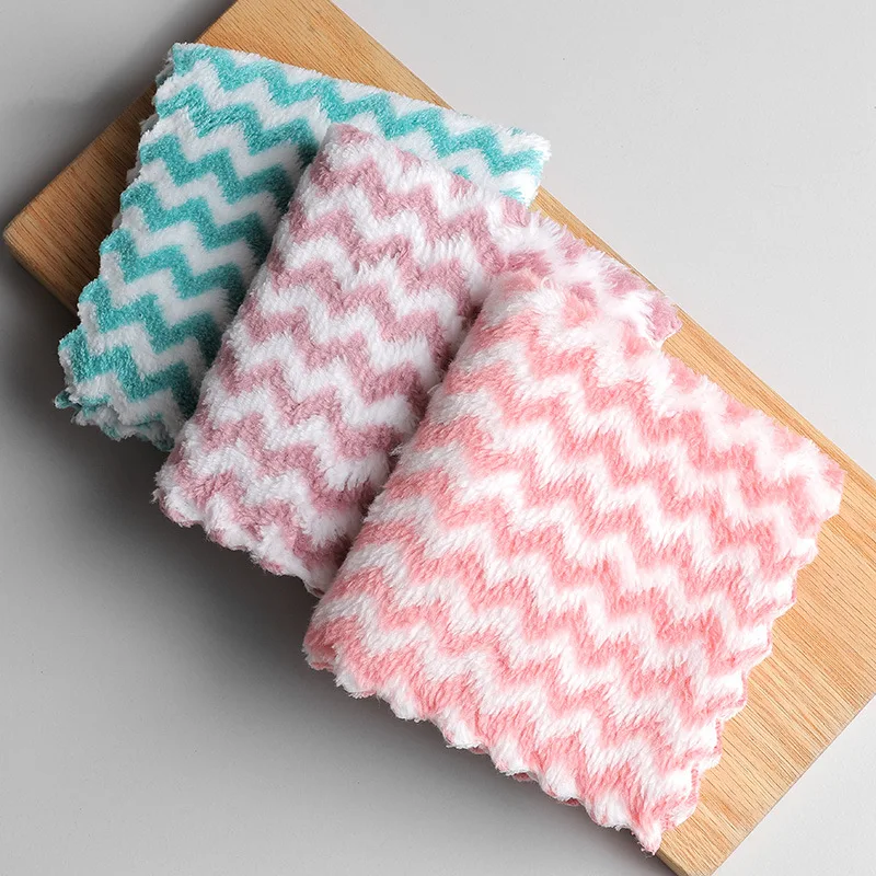 4Pcs/Set Striped Household Kitchen Towels Coral Pile Thickening Microfiber Double Wash Towel Water Absorbent Hand Cleaning Cloth
4Pcs/Set Striped Household Kitchen Towels Coral Pile Thickening Microfiber Double Wash Towel Water Absorbent Hand Cleaning Cloth