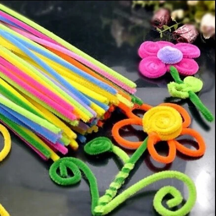 

100pcs/Set Montessori Chenille Stems Colorful Sticks Kids Toy Kindergarten DIY Handcraft Material Creative Kids Educational Toys