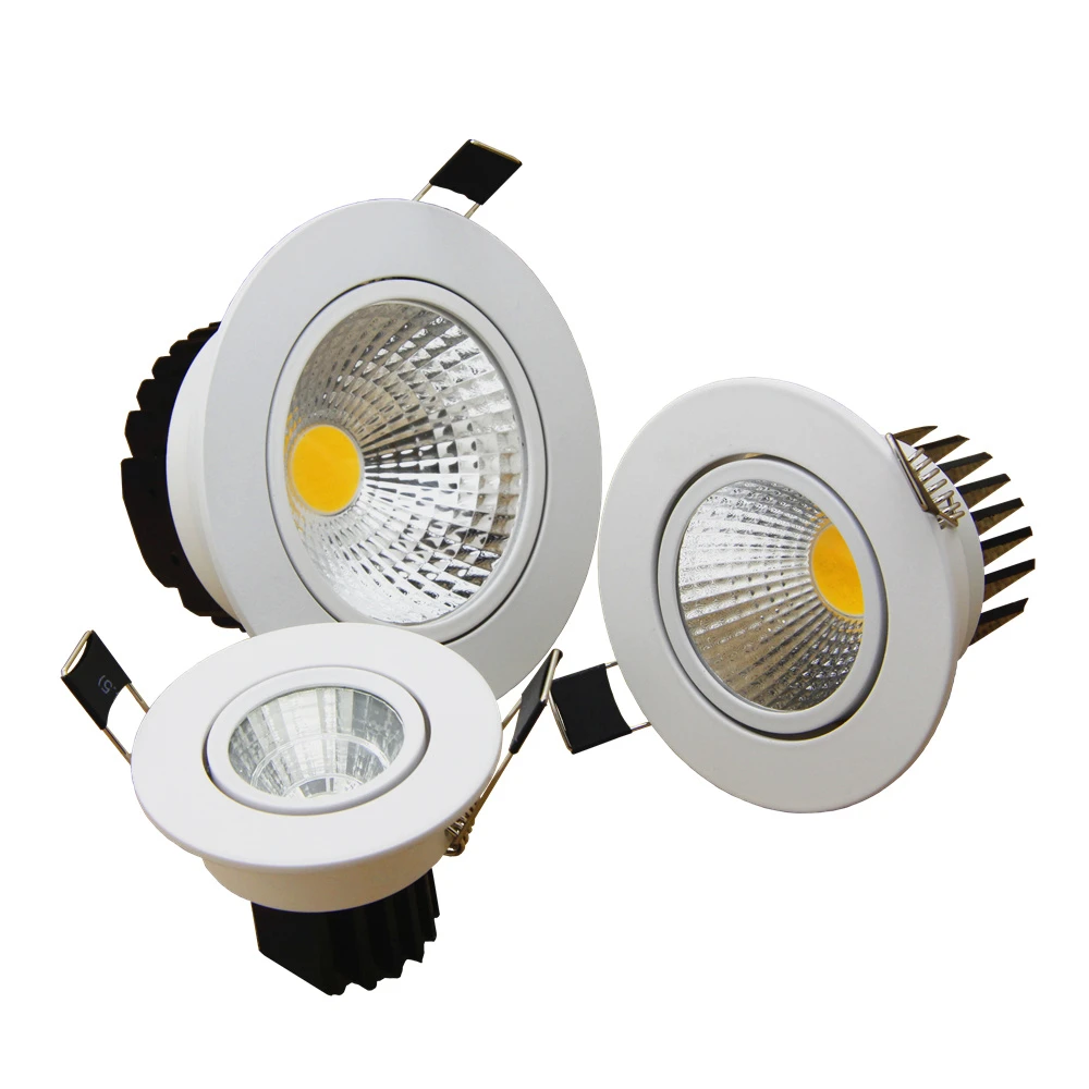 Dimmable LED COB Downlight AC110V 220V 5W/7W/9W/12W
