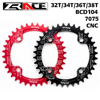 ZRACE BCD104 Bicycle Chainring Oval Round Chainwheel 32T / 34T / 36T / 38T A7075 Alloy MTB Mountain Bike Chainring Cycle Cranks
ZRACE BCD104 Bicycle Chainring Oval Round Chainwheel 32T / 34T / 36T / 38T A7075 Alloy MTB Mountain Bike Chainring Cycle Cranks