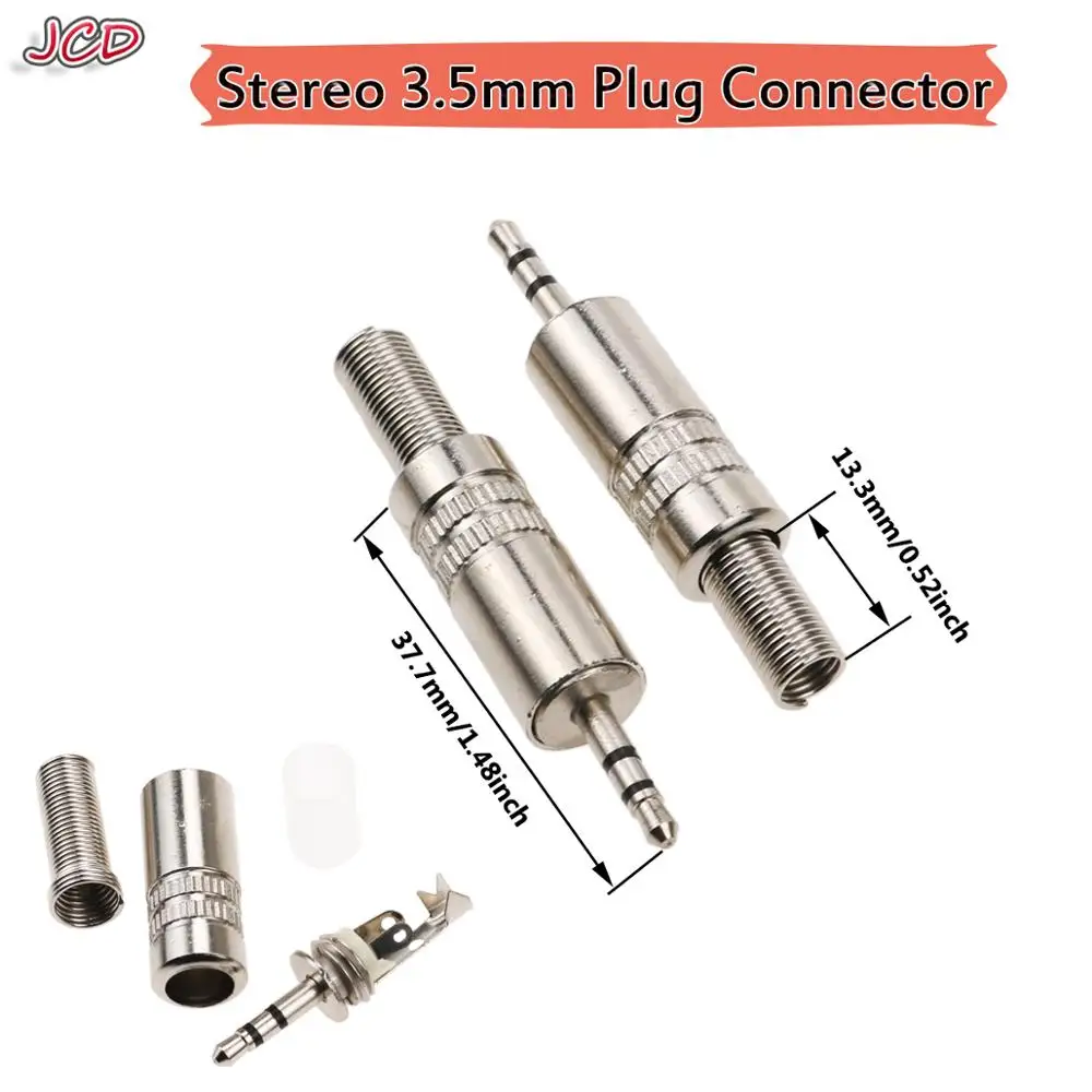 JCD 6 pcs New 3.5mm Plug Connector Stereo Metal 3Poles 3.5 Plug&Jack Adapter With Spring Solder Wire Terminals R06 Drop Ship
JCD 6 pcs New 3.5mm Plug Connector Stereo Metal 3Poles 3.5 Plug&Jack Adapter With Spring Solder Wire Terminals R06 Drop Ship