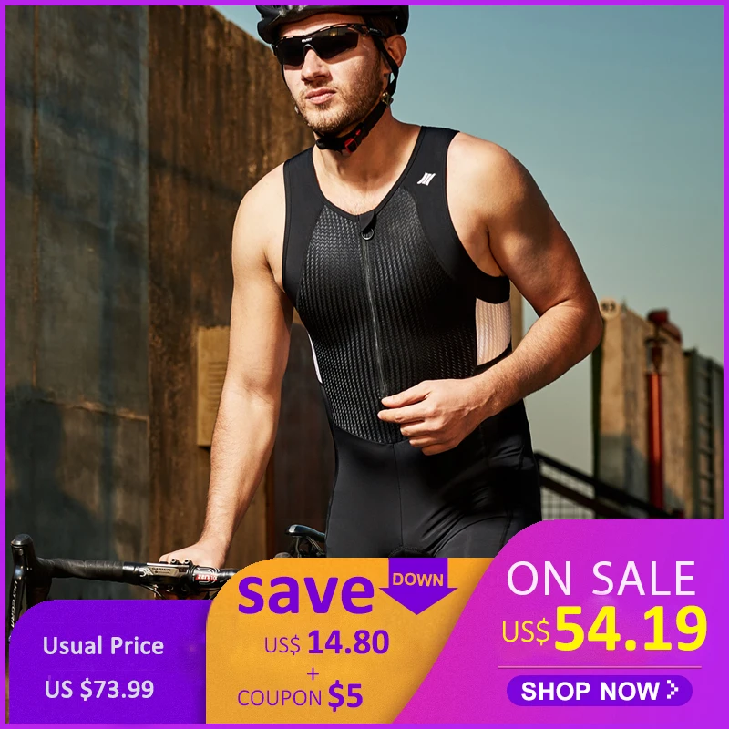 Santic Men Triathlon Mesh Ventilation Sleeveless Quick Drying 4D Pad Thin Tight for Swimming Running Cycling Asian size K9MG093
Santic Men Triathlon Mesh Ventilation Sleeveless Quick Drying 4D Pad Thin Tight for Swimming Running Cycling Asian size K9MG093