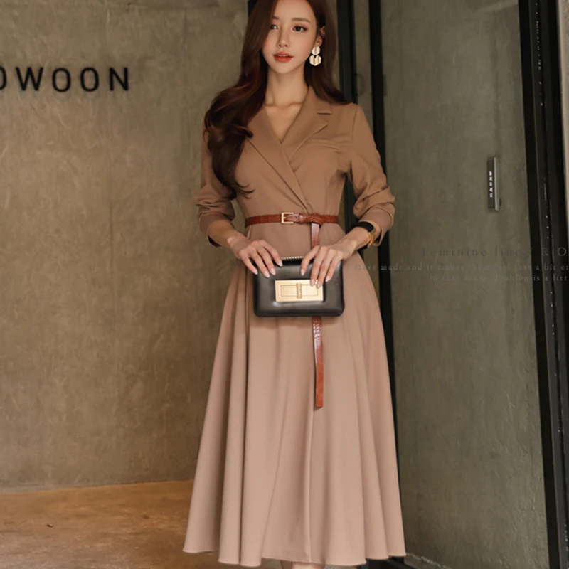 BGTEEVER Elegant V-neck Women A-line Dress Casual Long Sleeve Slim Waist Sashes Pleated Patry Vestidos femme 2018 Autumn Winter
BGTEEVER Elegant V-neck Women A-line Dress Casual Long Sleeve Slim Waist Sashes Pleated Patry Vestidos femme 2018 Autumn Winter