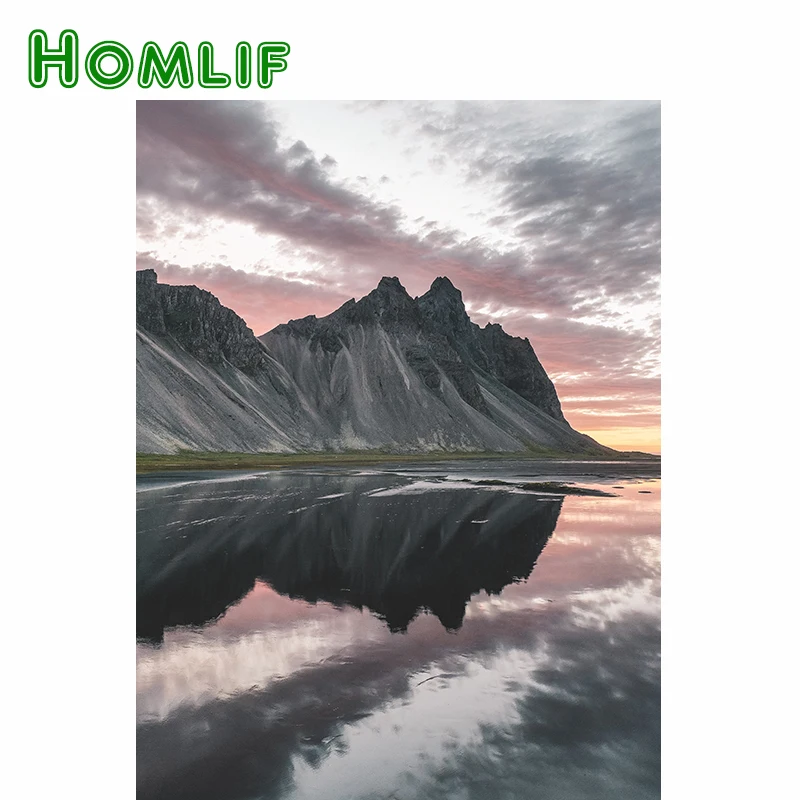 HOMLIF 5D алмазная живопись красивый пейзаж Вышивка крестиком своими руками