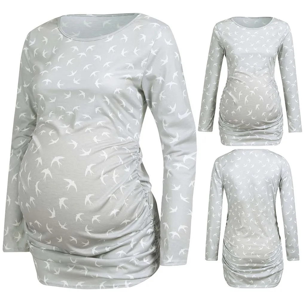Maternity tops Women's Pregnancy Long Sleeve Swallow Print T-shirt Tops Maternity Clothes Women T-shirt Fashion
Maternity tops Women's Pregnancy Long Sleeve Swallow Print T-shirt Tops Maternity Clothes Women T-shirt Fashion