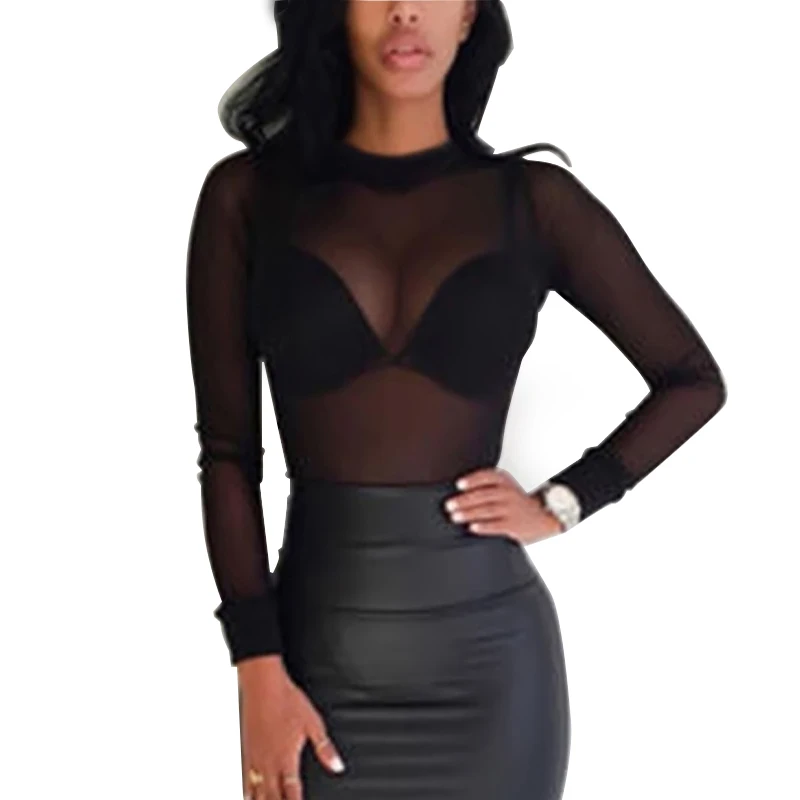 black Sexy Women T Shirt See Through Transparent Mesh Tops Long Sleeve Sheer Slim Ladies Turtleneck T-Shirt
black Sexy Women T Shirt See Through Transparent Mesh Tops Long Sleeve Sheer Slim Ladies Turtleneck T-Shirt