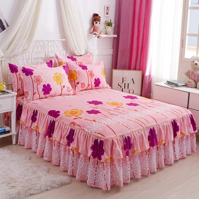 1Skirt+2Pillow Cover Bedspread Set Fashion Queen Bed Skirt Sheet Two-layer Single Double Bed Dust Ruffle Home Decor Textile
1Skirt+2Pillow Cover Bedspread Set Fashion Queen Bed Skirt Sheet Two-layer Single Double Bed Dust Ruffle Home Decor Textile
