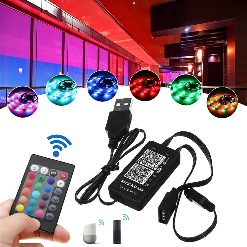 Smuxi Mini 4Pin Smart WiFi LED RGB Light Strip Music Sound Sensor IR Controller 24keys For Alexa Google Home 5-12V
Smuxi Mini 4Pin Smart WiFi LED RGB Light Strip Music Sound Sensor IR Controller 24keys For Alexa Google Home 5-12V