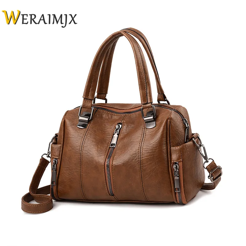 WERAIMJX Leather Handbags Small Boston Women Bag High Quality Fashion Shoulder Bags For Women Casual Female Crossbody Bags Totes
WERAIMJX Leather Handbags Small Boston Women Bag High Quality Fashion Shoulder Bags For Women Casual Female Crossbody Bags Totes