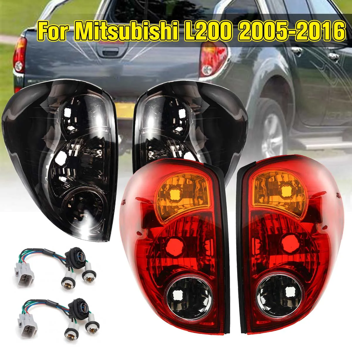 for Mitsubishi L200 Triton Colt 2005-2016 Pickup 1 Pair Car Smoke Taillights Rear Lamp Tail Lights Brake With Wire Replacement
for Mitsubishi L200 Triton Colt 2005-2016 Pickup 1 Pair Car Smoke Taillights Rear Lamp Tail Lights Brake With Wire Replacement