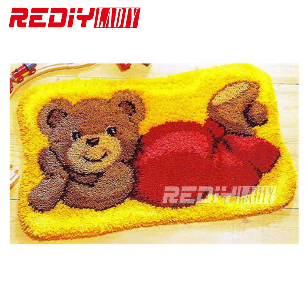 Latch Hook Rug Kits Unfinished Crocheting Tapestry 3D Yarn Needlework Cushion Sets for Embroidery Carpet Cartoon Bear at Bed Mat
Latch Hook Rug Kits Unfinished Crocheting Tapestry 3D Yarn Needlework Cushion Sets for Embroidery Carpet Cartoon Bear at Bed Mat
