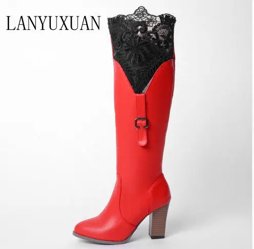 LANYUXUAN Big Size 34-47 Knee Boots for Women Sexy High Heels Long boots Winter Shoes Pointed Toe Platform Knight Boots 8307
LANYUXUAN Big Size 34-47 Knee Boots for Women Sexy High Heels Long boots Winter Shoes Pointed Toe Platform Knight Boots 8307