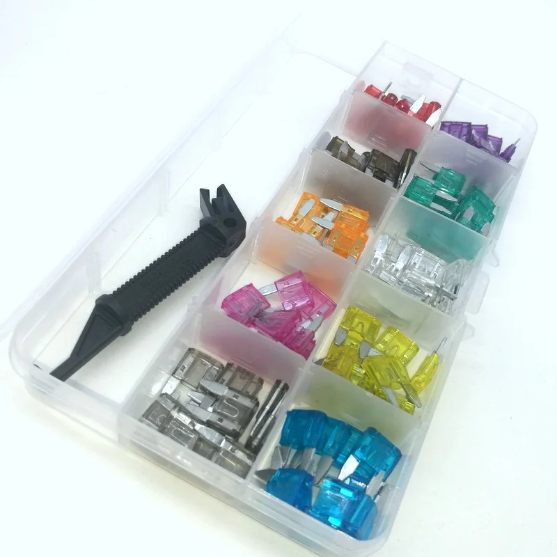 100pcs Mini Auto Car Blade Fuses Assortment Kit with Black Puller 2A-30A For Car Auto Truck
100pcs Mini Auto Car Blade Fuses Assortment Kit with Black Puller 2A-30A For Car Auto Truck