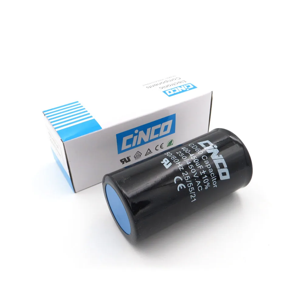 400-450uF 250-450V AC Appliance Motor Start Run Capacitor CD60 Air Compressor Capacitors Heavy Duty Electric Motor Starting
400-450uF 250-450V AC Appliance Motor Start Run Capacitor CD60 Air Compressor Capacitors Heavy Duty Electric Motor Starting