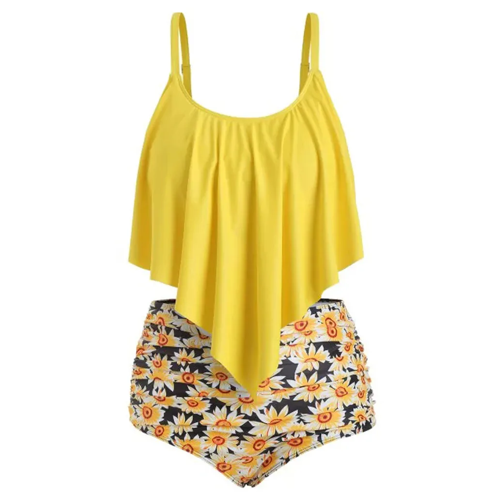 Plus Size Swimwear Women Sexy Tankini Two Piece Swimsuits Women 2019 Yellow Floral Tankinis Push Up Bathing Suit Women Biquinis
Plus Size Swimwear Women Sexy Tankini Two Piece Swimsuits Women 2019 Yellow Floral Tankinis Push Up Bathing Suit Women Biquinis