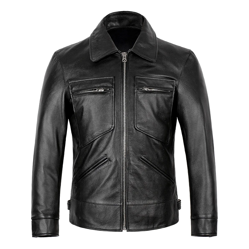 Men's Genuine Cow Leather Motorcycle Jackets Slim Fit Biker Jackets Autumn Winter Multi-pocket Fashion Casual Coat High Quality
Men's Genuine Cow Leather Motorcycle Jackets Slim Fit Biker Jackets Autumn Winter Multi-pocket Fashion Casual Coat High Quality