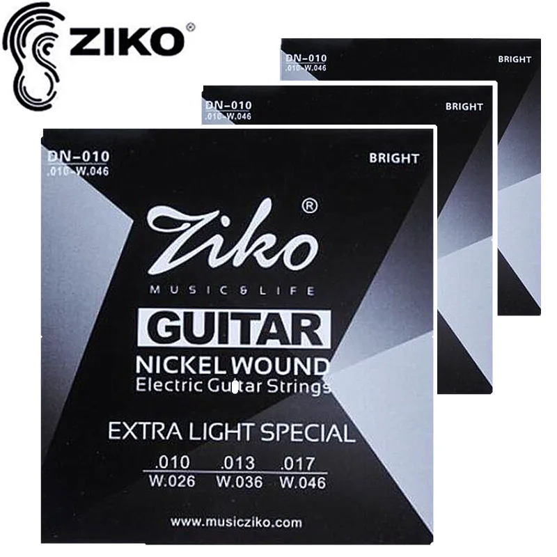 ZIKO .010 .046 Струны для электрогитары гитарные детали музыкальные инструменты