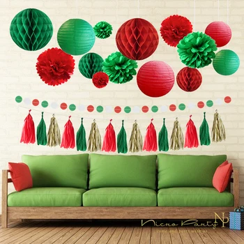 Nicro Christmas Garland Decoration Set 19 Pcs Mix Hanging Paper Flower Tissue Garland Tassel Lantern Honeycomb Guirlande Noel
Nicro Christmas Garland Decoration Set 19 Pcs Mix Hanging Paper Flower Tissue Garland Tassel Lantern Honeycomb Guirlande Noel