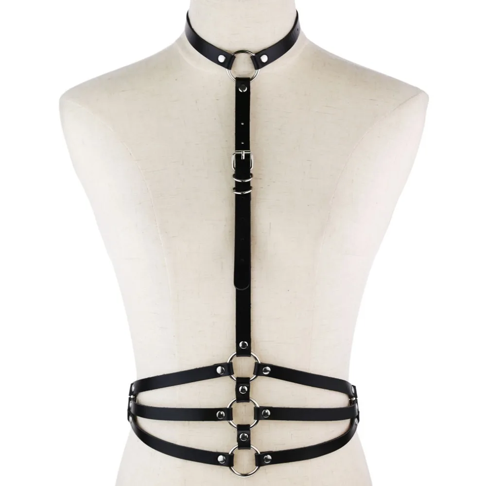 Black Leather harness body chain goth belt buckle bondage straps women body jewelry summer festival outfit gothic accessories
Black Leather harness body chain goth belt buckle bondage straps women body jewelry summer festival outfit gothic accessories
