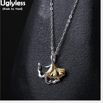 Uglyless 100% Real Solid 925 Sterling Silver Hollow Leaf Pendants with Chains Ginkgo Leaves Chokers for Women Ethnic Necklaces
Uglyless 100% Real Solid 925 Sterling Silver Hollow Leaf Pendants with Chains Ginkgo Leaves Chokers for Women Ethnic Necklaces