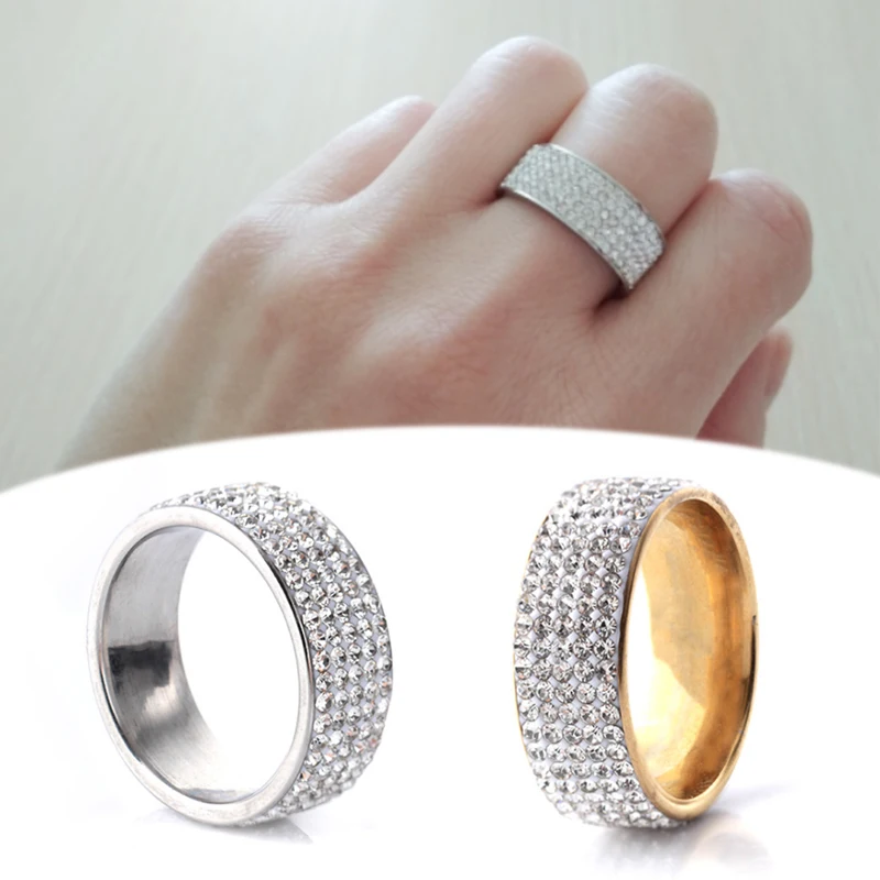 2018 New Arrival 1PC Exquisite Silver Golden 5 Row Lines Clear Crystal Rhinestone Stainless Steel Ring Gifts Allergy Free
2018 New Arrival 1PC Exquisite Silver Golden 5 Row Lines Clear Crystal Rhinestone Stainless Steel Ring Gifts Allergy Free