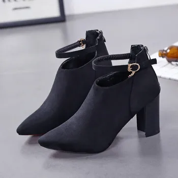 Nice Spring Autumn Women Chelsea Boots Party Suede Strappy Thick Med High Heels Pointed Toe Shoes Woman
Nice Spring Autumn Women Chelsea Boots Party Suede Strappy Thick Med High Heels Pointed Toe Shoes Woman