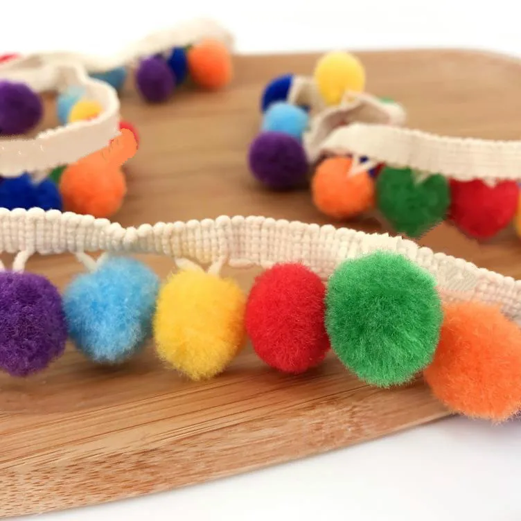 5Yard/Lot Colors Hair Ball DIY Decorative Lace Trim Ribbon Fringe Clothes Skirt Curtain Pompon Lace Tassel Sew Accessories
5Yard/Lot Colors Hair Ball DIY Decorative Lace Trim Ribbon Fringe Clothes Skirt Curtain Pompon Lace Tassel Sew Accessories