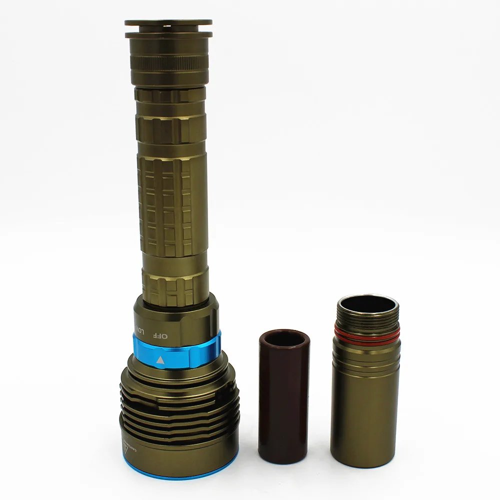 8000Lm Underwater Diving LED Flashlight 7x XML-T6 Diver Torch Light for 2x18650 or 26650 battery Tactical flashlight
8000Lm Underwater Diving LED Flashlight 7x XML-T6 Diver Torch Light for 2x18650 or 26650 battery Tactical flashlight