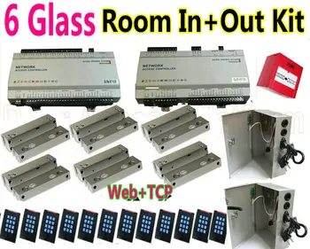 6 Glass Door-in and Door-out all control by 12pcs Pin-code/ID Card reader+Web Network controller+6 Glass Door Frameless Lock kit
6 Glass Door-in and Door-out all control by 12pcs Pin-code/ID Card reader+Web Network controller+6 Glass Door Frameless Lock kit