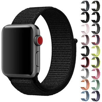 

Velcro sport woven nylon loop strap for apple watch 44mm 40mm 38mm 42mm band wrist braclet replacement iwatch series 5 4 3 2 1