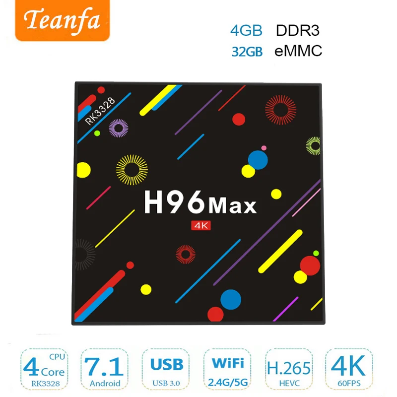 Android 7.1 smart TV box Rockchip RK3328 Quad-core 4GB RAM 32 ROM kd Suppot H.265 UHD BT 4K 5G WiFi Set-top box tv H96 MAX H2
Android 7.1 smart TV box Rockchip RK3328 Quad-core 4GB RAM 32 ROM kd Suppot H.265 UHD BT 4K 5G WiFi Set-top box tv H96 MAX H2