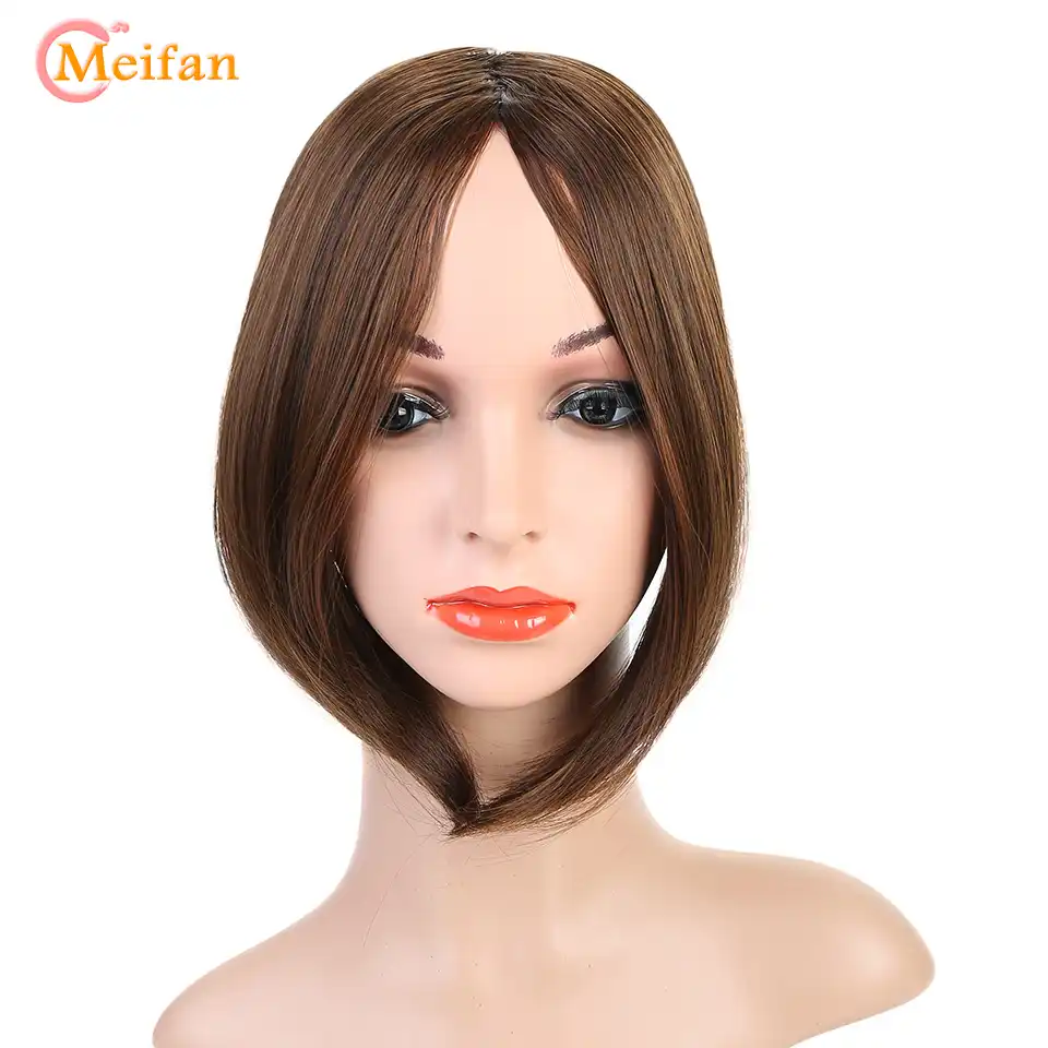 Meifan Long Bangs Clip In On Front Hair Bang Two Side Fringe Hair