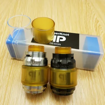 QP Juggerknot Style 24mm RTA 4/6ml Rebuildable Tank Atomizer Top Airflow to Coil Design Dual or Single Coil Black Sliver
QP Juggerknot Style 24mm RTA 4/6ml Rebuildable Tank Atomizer Top Airflow to Coil Design Dual or Single Coil Black Sliver
