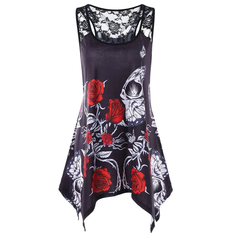 Blouses Irregular Printed Lace Shirt Women Casual Sleeveless Loose Plus Size Bulouse New Summer Tunic Tops Camisa Feminina #15
Blouses Irregular Printed Lace Shirt Women Casual Sleeveless Loose Plus Size Bulouse New Summer Tunic Tops Camisa Feminina #15