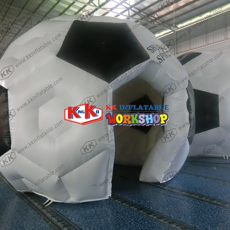 

Creative design of football shape inflatable dome tent