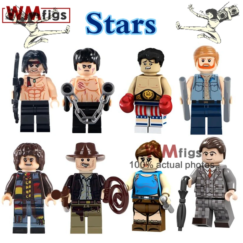 Single Kungfu Movie Stars Figures Legoings Rambo Rocky Lara Croft Alpacino Tom Baker Celebrities Building Blocks Toys Children
Single Kungfu Movie Stars Figures Legoings Rambo Rocky Lara Croft Alpacino Tom Baker Celebrities Building Blocks Toys Children
