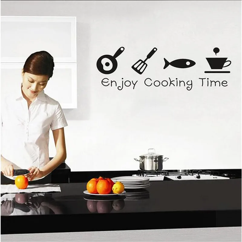 1PCS Wall Stickers For Kitchen Black English Enjoy Cooking Time Carved Stickers Decorative Home Decal 51*20CM Best Selling
1PCS Wall Stickers For Kitchen Black English Enjoy Cooking Time Carved Stickers Decorative Home Decal 51*20CM Best Selling