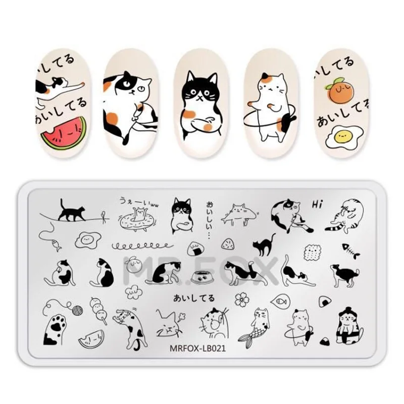 WAKEFULNESS Rectangle Nail Stamping Plates Flower Cat Stainless Steel Nail Stamp Image Stencils Nail Art Template Manicure
WAKEFULNESS Rectangle Nail Stamping Plates Flower Cat Stainless Steel Nail Stamp Image Stencils Nail Art Template Manicure