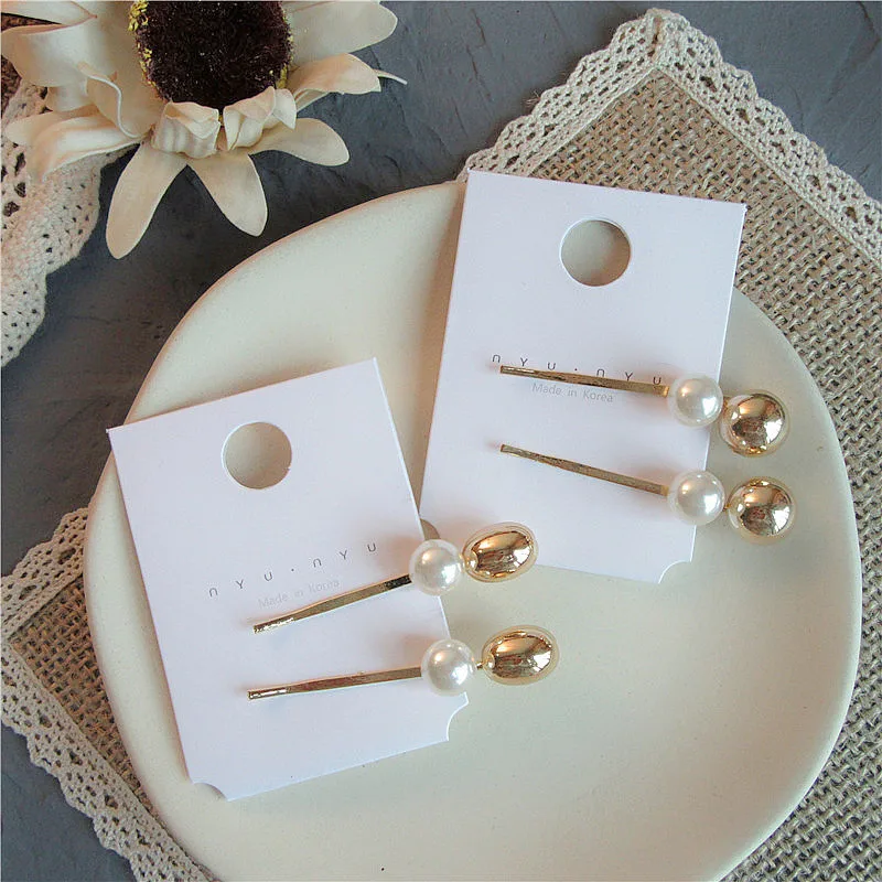 1PC Vintage Metal Imitiation Pearl Hairpins Women Korea Metal Ball Hair Clips Simple Hair Accessories Barrettes
1PC Vintage Metal Imitiation Pearl Hairpins Women Korea Metal Ball Hair Clips Simple Hair Accessories Barrettes