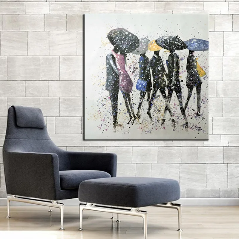 Home Decor Wall Art Large Knife Raining People Pictures Handpainted Abstract Figure Oil Paintings Beautiful Painting on Canvas
Home Decor Wall Art Large Knife Raining People Pictures Handpainted Abstract Figure Oil Paintings Beautiful Painting on Canvas