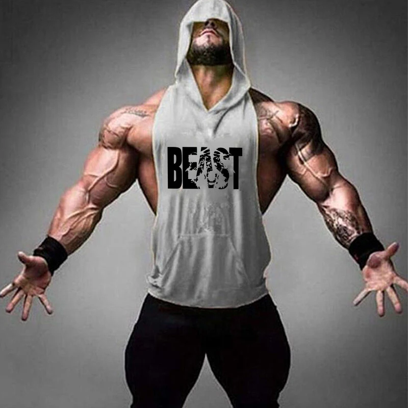 Muscle Mens Gym Sports Sleeveless Hooded Vest Tank Tops Fitness Running Clothes Loose training Tops Cotton T-Shirts
Muscle Mens Gym Sports Sleeveless Hooded Vest Tank Tops Fitness Running Clothes Loose training Tops Cotton T-Shirts