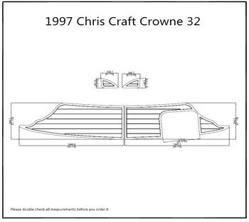 1997 Chris Craft Crowne 32 Swim Platform Pad Boat EVA Teak Decking 1/4" 6mm 
1997 Chris Craft Crowne 32 Swim Platform Pad Boat EVA Teak Decking 1/4" 6mm