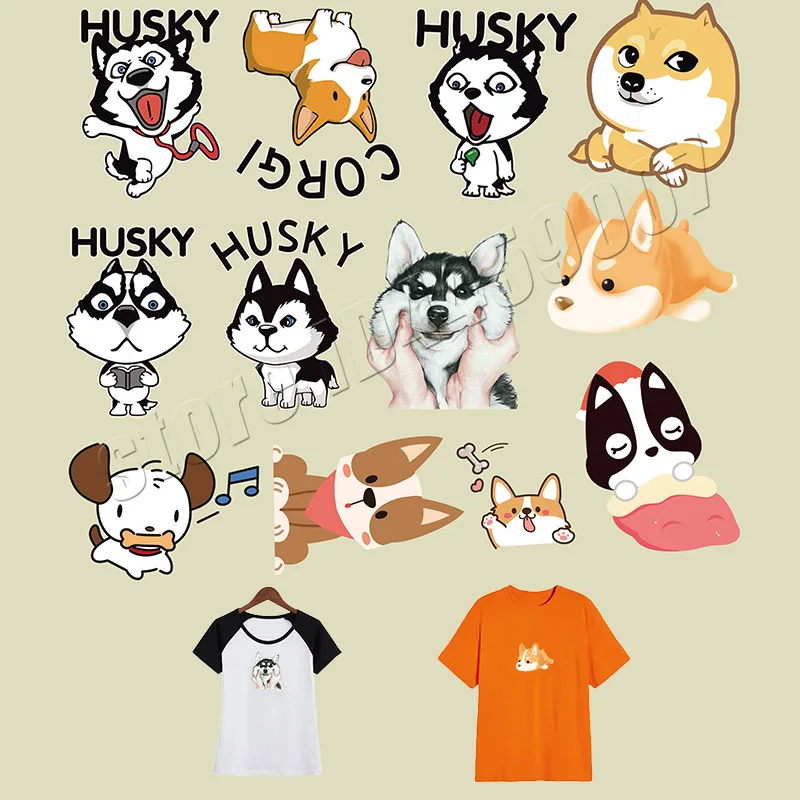Dog Husky Corgi Patches On Clothing A-Level Applique For Children DIY Custom Stickers Heat Transfer Iron On Washable Parches
Dog Husky Corgi Patches On Clothing A-Level Applique For Children DIY Custom Stickers Heat Transfer Iron On Washable Parches